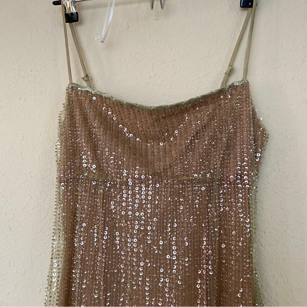 LIMITED EDITION House of CB 'Alondra' Cafe Au Lait Beaded Maxi Dress NWOT sz XS - Picture 7 of 15